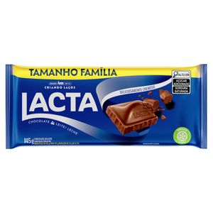 Chocolate ao Leite Lacta Pacote 145g Tamanho Família