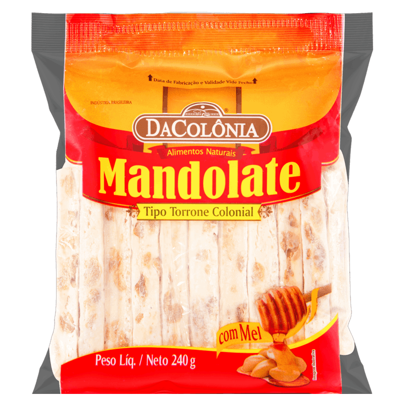 Mandolate-Torrone-Colonial-com-Mel-DaColonia-Pacote-240g