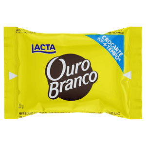 Bombom Wafer Lacta Ouro Branco Pacote 20g