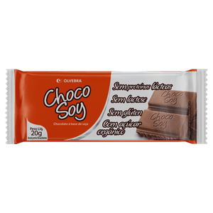 Chocolate sem Glúten Zero Lactose Choco Soy Pacote 20g