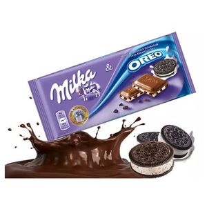 Chocolate ao Leite Recheio Oreo Milka Pacote 100g