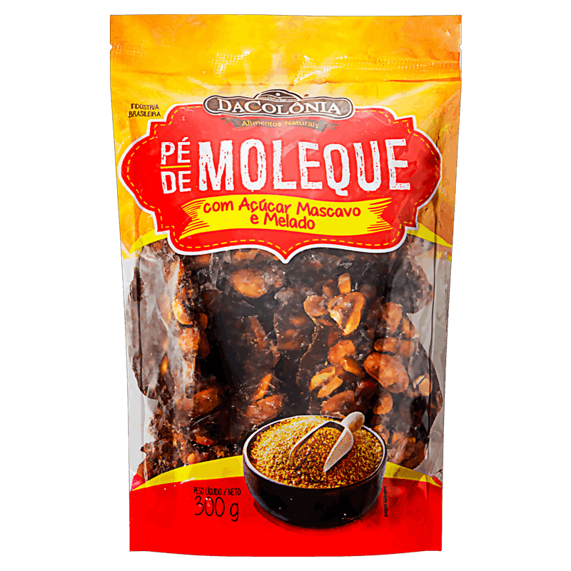 Pe-de-Moleque-com-Acucar-Mascavo-e-Melado-DaColonia-Pacote-300g