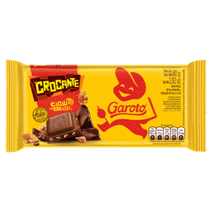 Chocolate ao Leite Garoto Crocante Pacote 80g