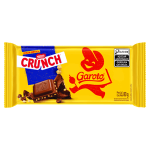 Chocolate ao Leite Crunch Garoto Pacote 80g