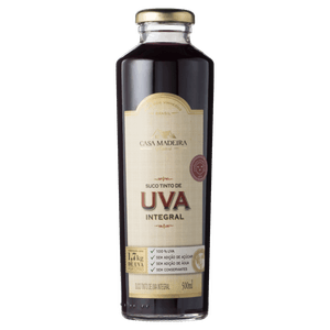 Suco Integral Uva Tinto Casa Madeira Garrafa 500ml