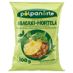 Polpa-de-Fruta-Abacaxi-com-Hortela-Polpanorte-Pacote-100g