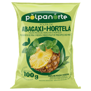 Polpa de Fruta Abacaxi com Hortelã Polpanorte Pacote 100g