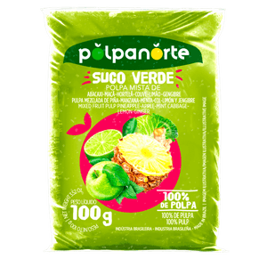 Polpa de Frutas e Vegetais Suco Verde Polpanorte Pacote 100g