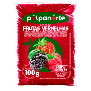 Polpa de Frutas Vermelhas Polpanorte Pacote 100g