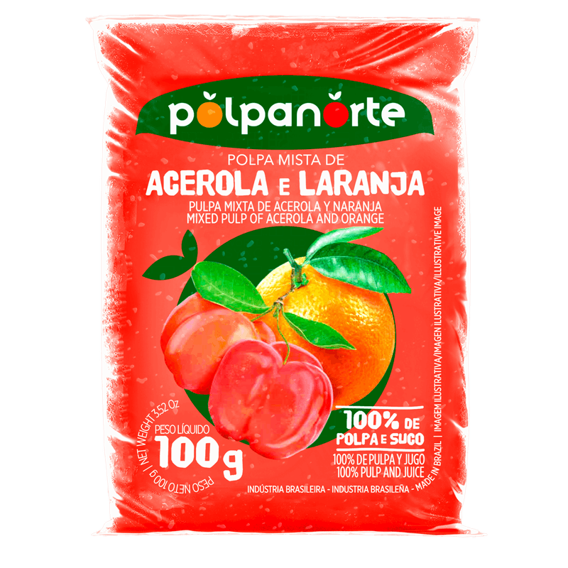 Polpa-de-Fruta-Acerola-e-Laranja-Polpanorte-Pacote-100g