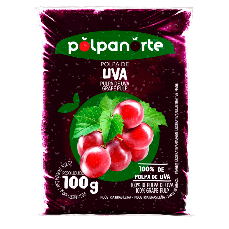 Polpa-de-Fruta-Uva-Polpanorte-Pacote-100g