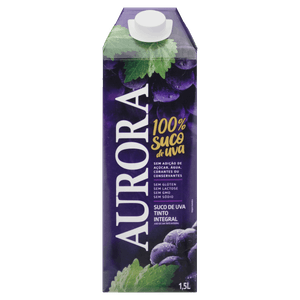 Suco Integral Uva Tinto Aurora Caixa 1,5l