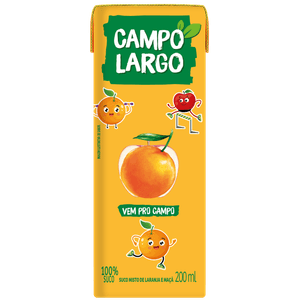 Suco Campo Largo Laranja cm Maça tetrapack 200ml