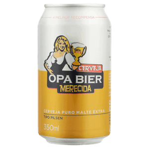 Cerveja Puro Malte Pilsen Opa Bier Merecida Lata 350ml