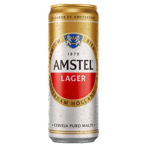 Cerveja Lager Puro Malte Amstel Lata 350ml