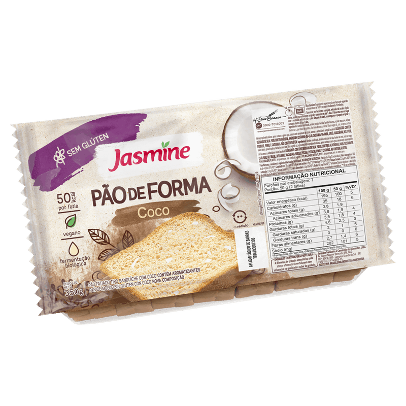 Pao-Coco-sem-Gluten-Jasmine-Pacote-350g