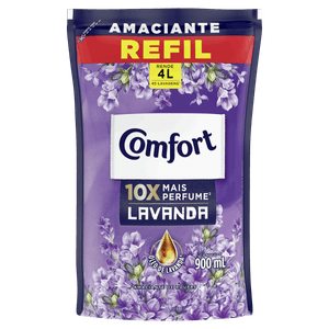 Amaciante de Roupa Lavanda Comfort Sachê 900ml Refil