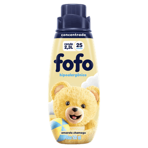 Amaciante de Roupa Concentrado Amarelo Chamego Fofo Frasco 500ml