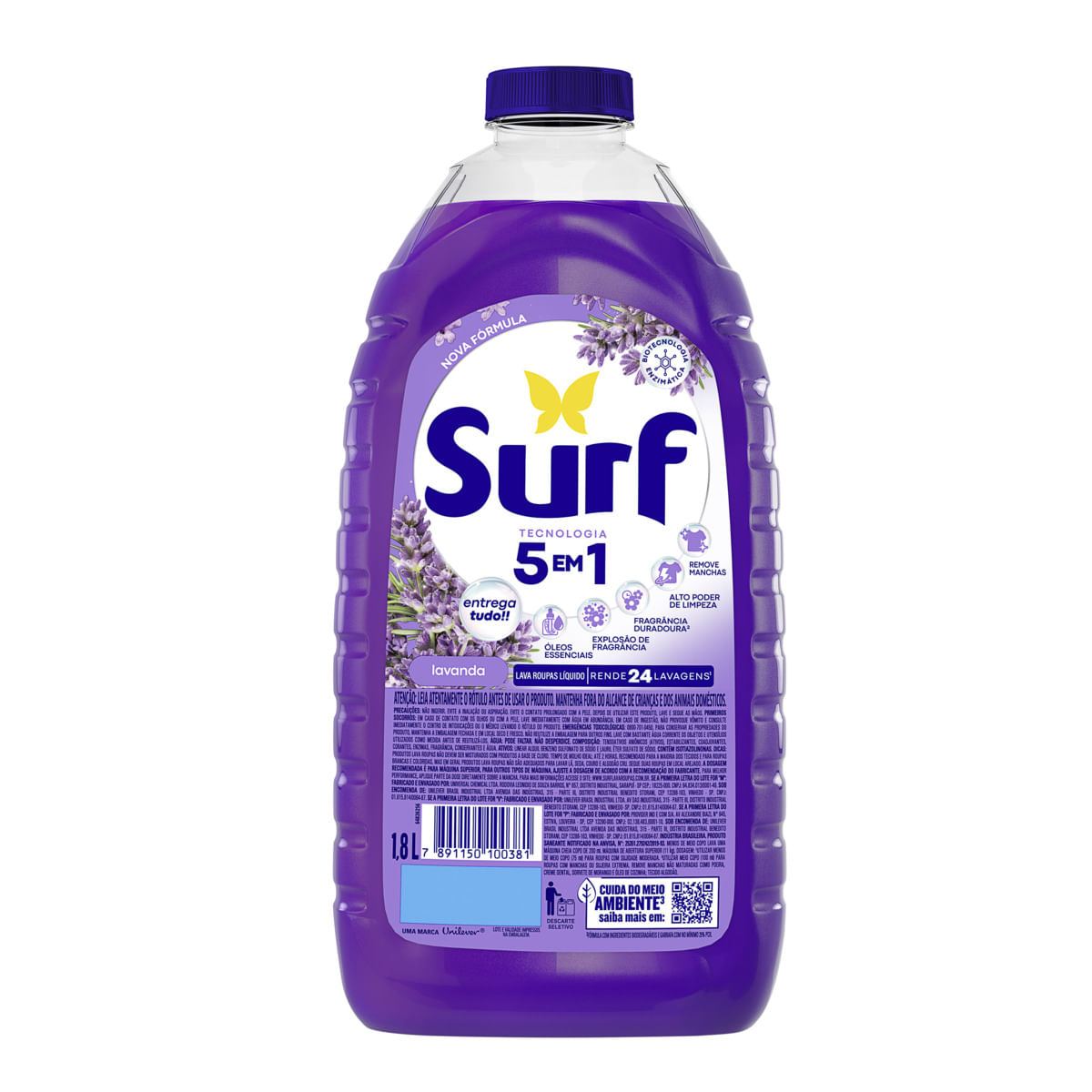 Lava-Roupas Líquido Lavanda Surf Frasco 1,8l - giassi - Giassi