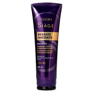 Shampoo Eudora Siàge Resgate Imediato Bisnaga 250ml