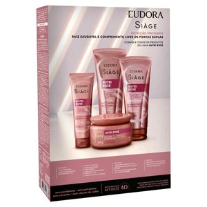 Kit Shampoo 250ml + Condicionador 125ml + Leave-In 30ml Eudora Siàge Nutri Rosé