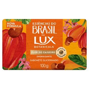 Sabonete Barra Glicerinado Flor do Cajueiro Lux Botanicals Essências do Brasil Envoltório 100g