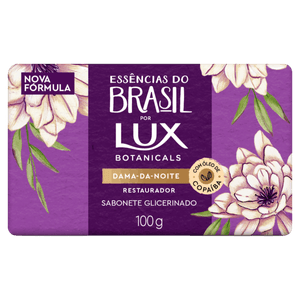 Sabonete Barra Glicerinado Dama-da-Noite Lux Botanicals Essências do Brasil Envoltório 100g