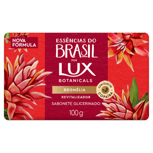 Sabonete Barra Glicerinado Bromélia Lux Botanicals Essências do Brasil Envoltório 100g