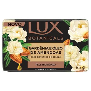 Sabonete Barra de Glicerina Gardênia e Óleo de Amêndoas Lux Botanicals Envoltório 85g