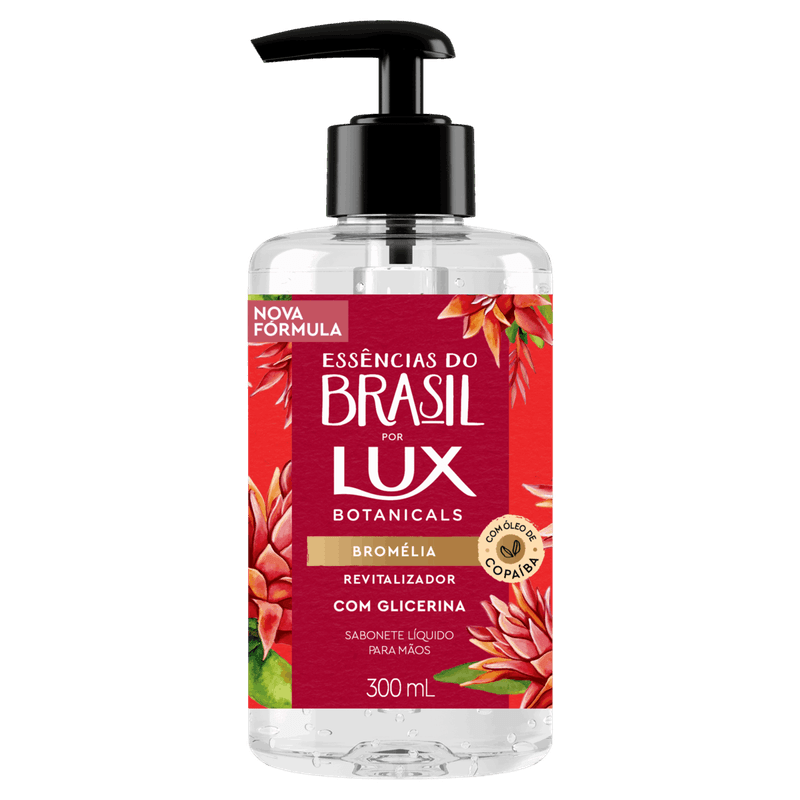 Sabonete Líquido de Glicerina para as Mãos Bromélia Lux Botanicals Essências do Brasil Frasco 300ml