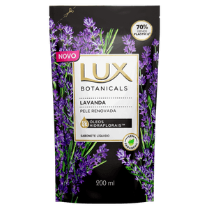 Sabonete Líquido Lavanda Lux Botanicals Sachê 200ml Refil