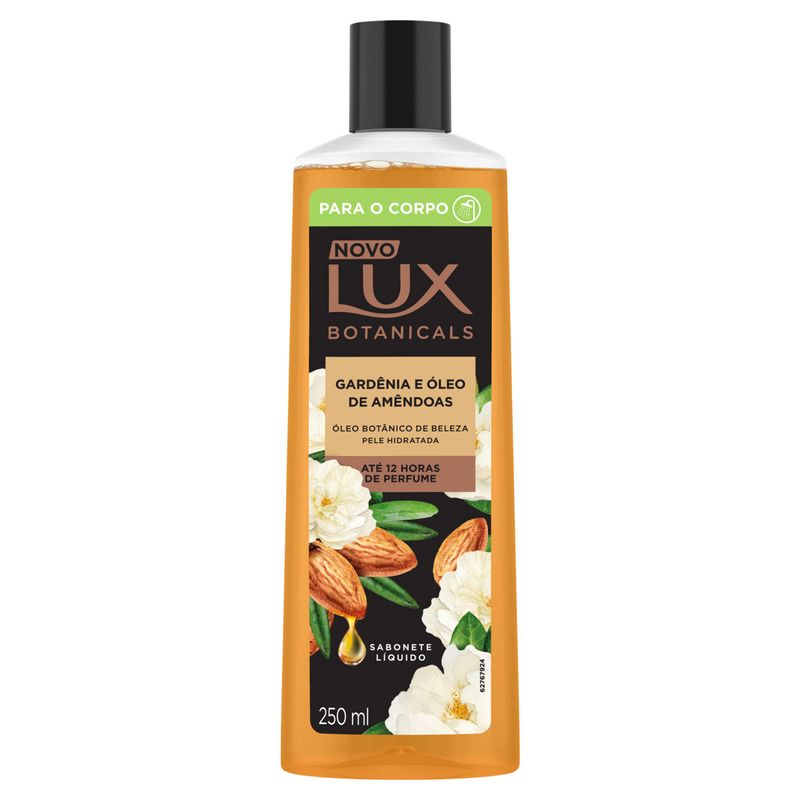 Sabonete-Liquido-Gardenia-e-Oleo-de-Amendoas-Lux-Botanicals-Frasco-250ml