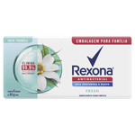 Pack Sabonete Barra Antibacterial Fresh Rexona Envoltório 6 Unidades 84g Cada Embalagem Família