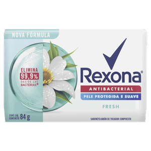 Sabonete Barra Antibacterial Fresh Rexona Envoltório 84g