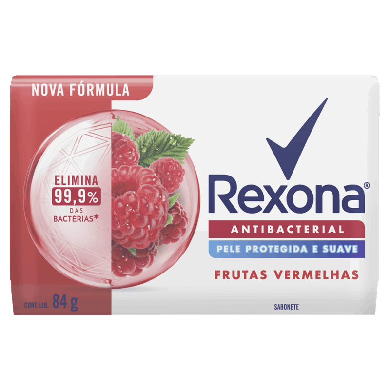 Sabonete-Barra-Antibacterial-Frutas-Vermelhas-Rexona-Envoltorio-84g