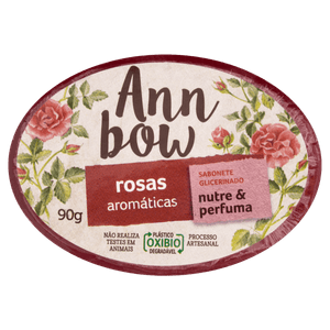 Sabonete Barra Glicerinado Rosas Ann Bow 90g