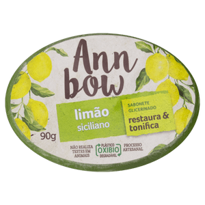 Sabonete Barra Glicerinado Limão Siciliano Ann Bow 90g