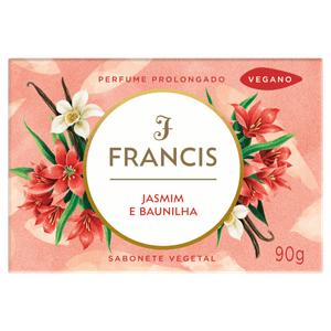 Sabonete Barra Jasmim e Baunilha Francis Caixa 90g