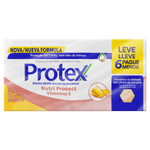 Pack Sabonete Barra Antibacteriano Protex Vitamina E Envoltório 510g Leve 6 Pague 5 Unidades