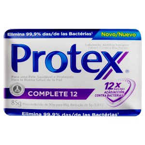 Sabonete Barra Antibacteriano Protex Complete 12 Envoltório 85g