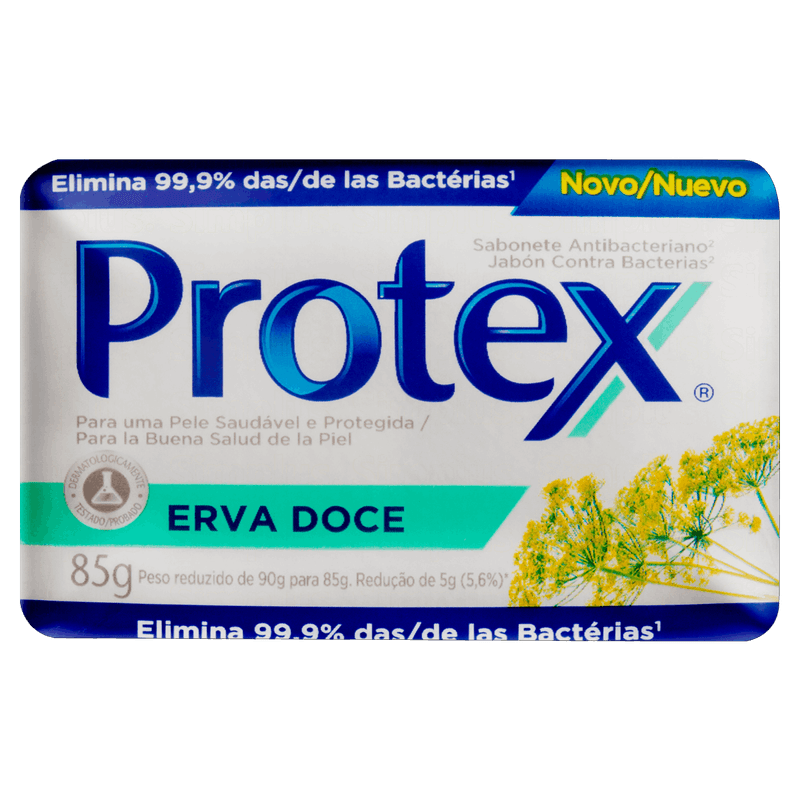 Sabonete-Barra-Antibacteriano-Erva-Doce-Protex-Envoltorio-85g