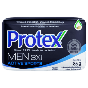 Sabonete Barra Antibacteriano Sport Protex For Men Envoltório 85g