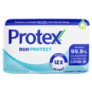 Sabonete Barra Antibacteriano Protex Duo Protect Envoltório 85g