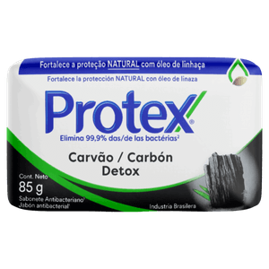 Sabonete Barra Antibacteriano Protex Carvão Detox Envoltório 85g