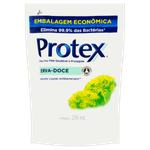 Sabonete-Liquido-Antibacteriano-Erva-Doce-Protex-Sache-200ml-Refil-Embalagem-Economica