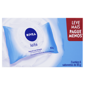 Pack Sabonete Barra Hidratante Leite Nivea Flow Pack 6 Unidades 85g Cada Leve Mais Pague Menos