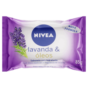 Sabonete Barra Hidratante Lavanda & Óleos Nivea Flow Pack 85g