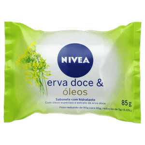 Sabonete Barra Hidratante Erva-Doce & Óleos Nivea Flow Pack 85g