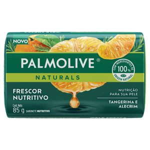 Sabonete Barra Frescor Nutritivo Tangerina e Alecrim Palmolive Naturals Envoltório 85g