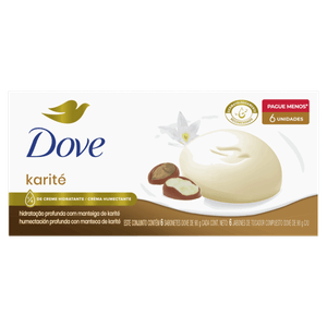 Pack Sabonete Barra Óleo de Karité e Baunilha Dove Delicious Care Envoltório 6 Unidades 90g Cada Leve Mais Pague Menos